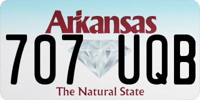 AR license plate 707UQB