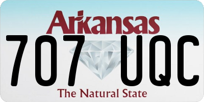 AR license plate 707UQC