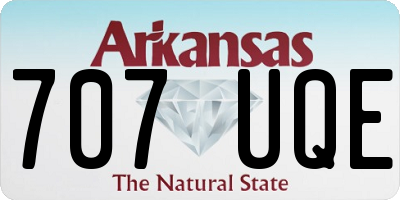 AR license plate 707UQE