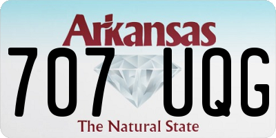 AR license plate 707UQG