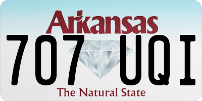 AR license plate 707UQI