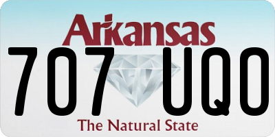 AR license plate 707UQO