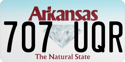 AR license plate 707UQR