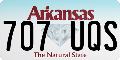 AR license plate 707UQS
