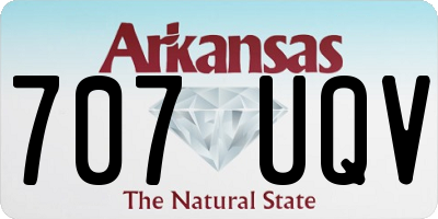 AR license plate 707UQV