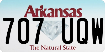 AR license plate 707UQW
