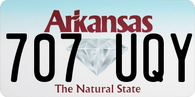 AR license plate 707UQY