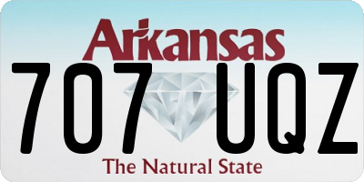 AR license plate 707UQZ