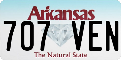 AR license plate 707VEN