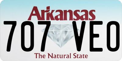 AR license plate 707VEO