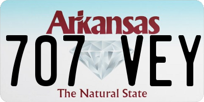 AR license plate 707VEY