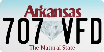 AR license plate 707VFD