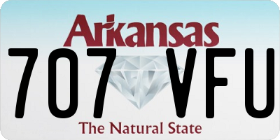 AR license plate 707VFU