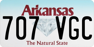 AR license plate 707VGC