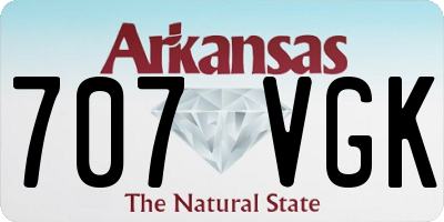 AR license plate 707VGK