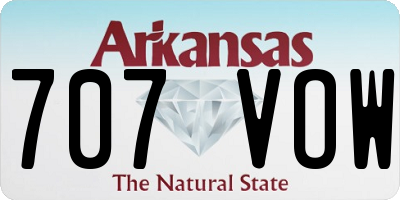 AR license plate 707VOW