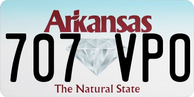 AR license plate 707VPO