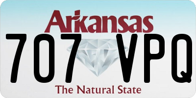 AR license plate 707VPQ