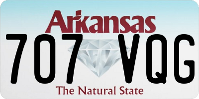 AR license plate 707VQG