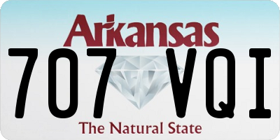 AR license plate 707VQI