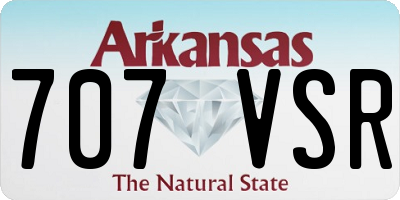 AR license plate 707VSR