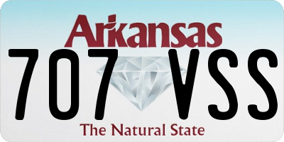 AR license plate 707VSS