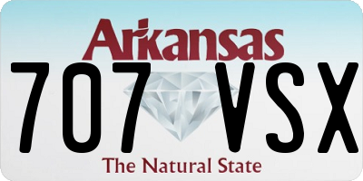 AR license plate 707VSX