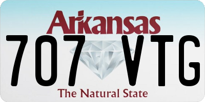 AR license plate 707VTG