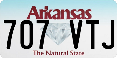 AR license plate 707VTJ