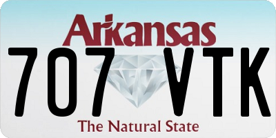 AR license plate 707VTK