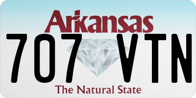 AR license plate 707VTN