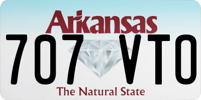 AR license plate 707VTO