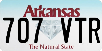 AR license plate 707VTR