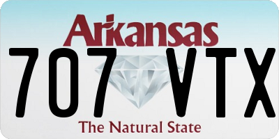 AR license plate 707VTX