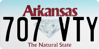 AR license plate 707VTY