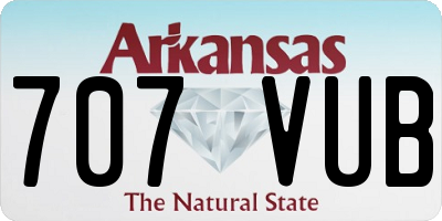 AR license plate 707VUB