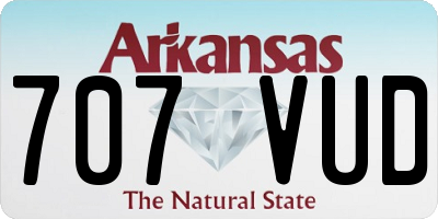 AR license plate 707VUD