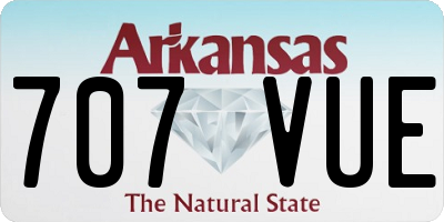 AR license plate 707VUE
