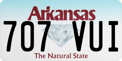 AR license plate 707VUI