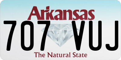 AR license plate 707VUJ
