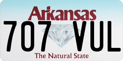 AR license plate 707VUL