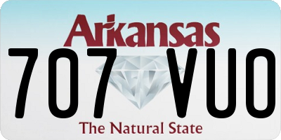 AR license plate 707VUO