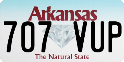 AR license plate 707VUP
