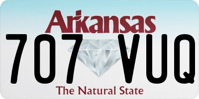 AR license plate 707VUQ