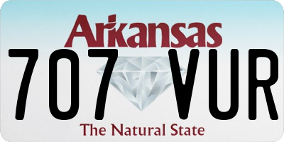AR license plate 707VUR