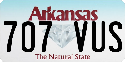 AR license plate 707VUS