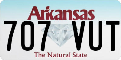 AR license plate 707VUT