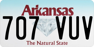 AR license plate 707VUV