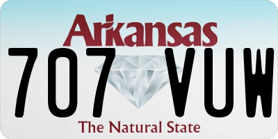 AR license plate 707VUW