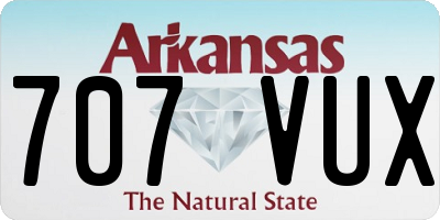 AR license plate 707VUX